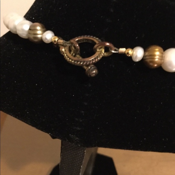 Handmade Pearl and agate necklace - Picture 4 of 4